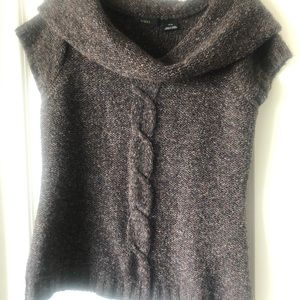 Press Short Slv purple w/ fleck knit  sweater sz S